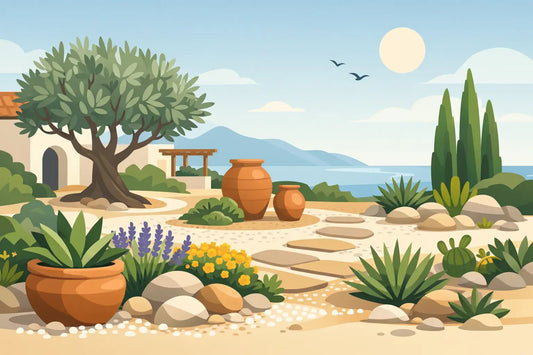 Jardin méditerranéen sans entretien ou presque - Royal Palm Aix