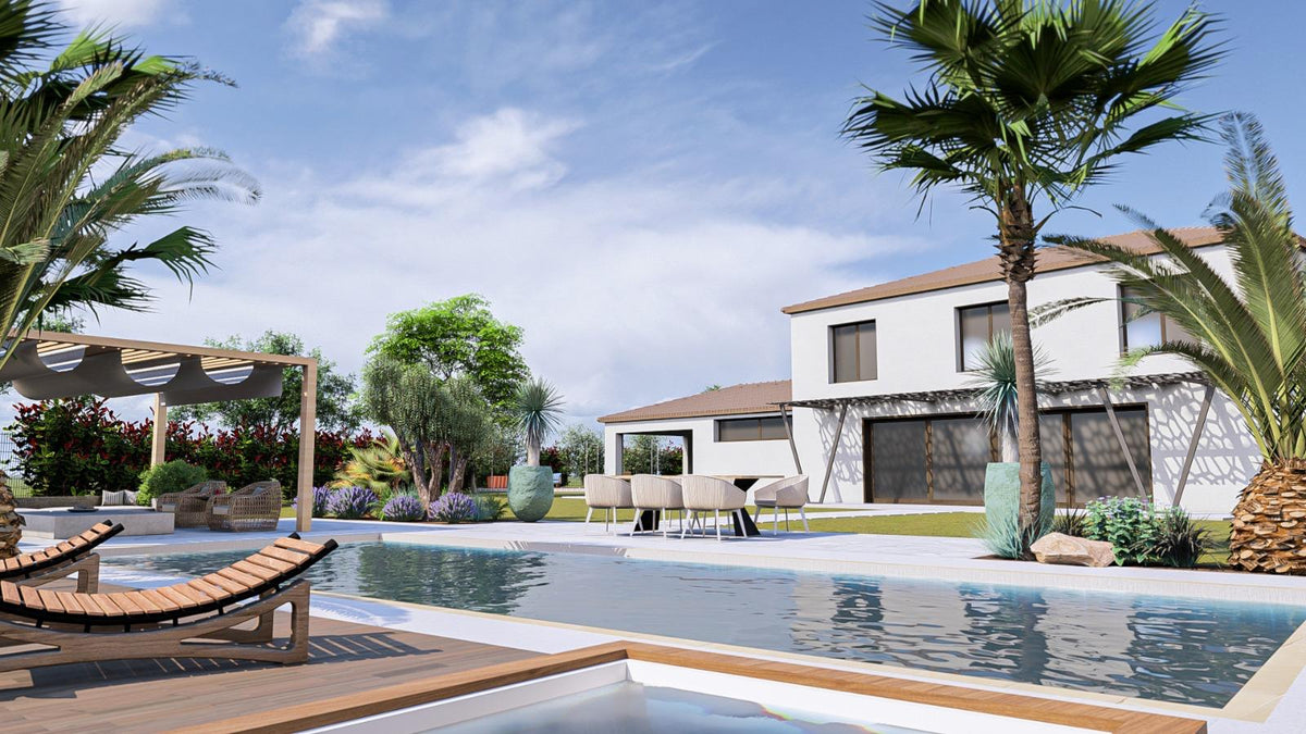 Projection 3D jardin